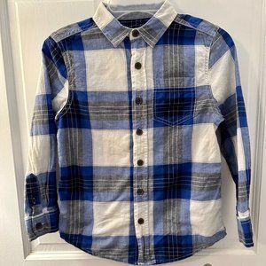 Cool button down plaid shirt Cat & Jack sz 6-7